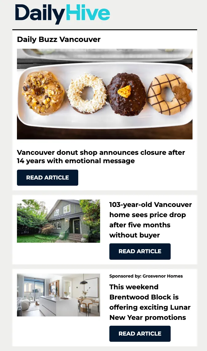 A DH Daily Buzz newsletter