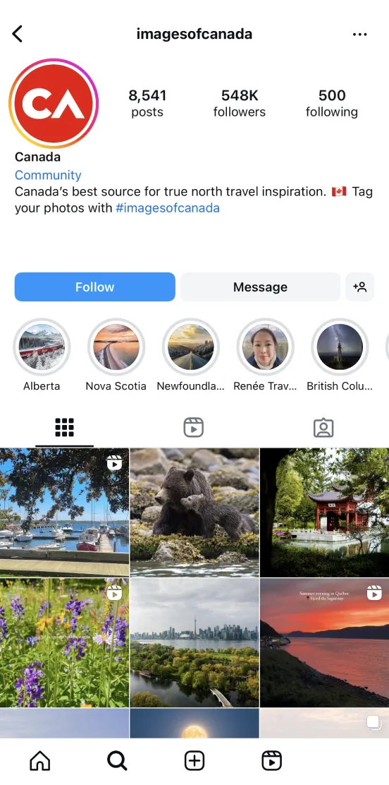 the imagesofcanada Social account